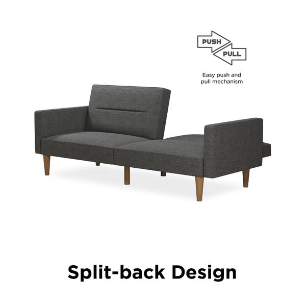 Szara sofa rozkładana 204 cm Channel – Støraa-image-4