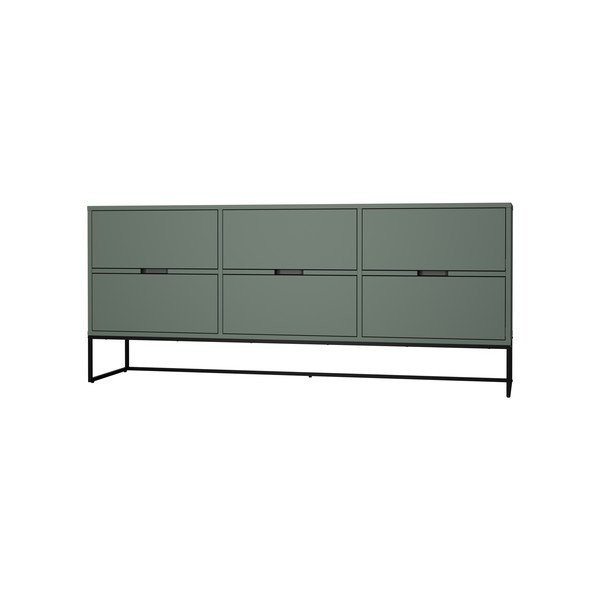 Szarozielona niska komoda 176x76 cm Lipp – Tenzo-image-4