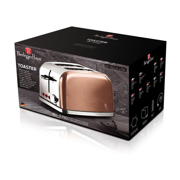 Beżowy toster Rosegold Metallic Line – BerlingerHaus-image-3