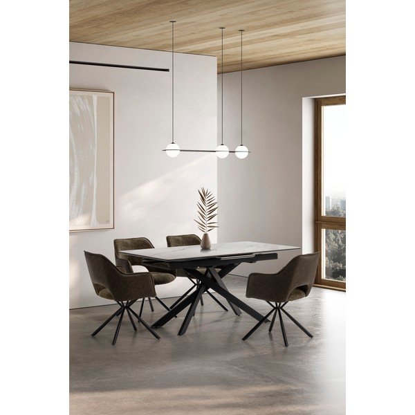 Zielone tapicerowane fotele jadalniane zestaw z podłokietnikami 2 szt. Mariel – Marckeric-image-2