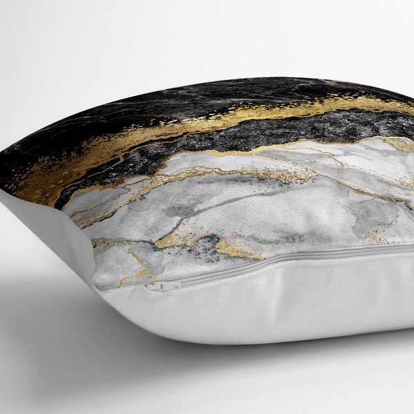 Poszewka na poduszkę z domieszką bawełny Minimalist Cushion Covers Dark Marble, 70x70 cm-image-1