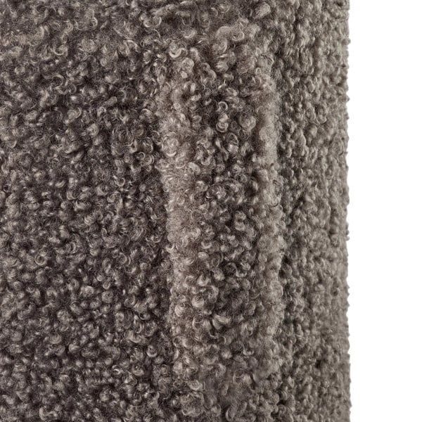 Ciemnobrązowy puf z materiału bouclé Teddy – Blomus-image-3