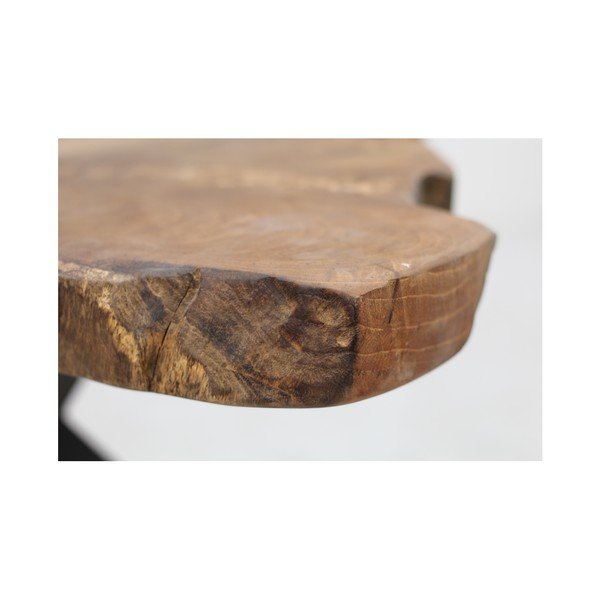 Stolik z tekowego drewna HSM collection Victoria, 70x45 cm-image-4