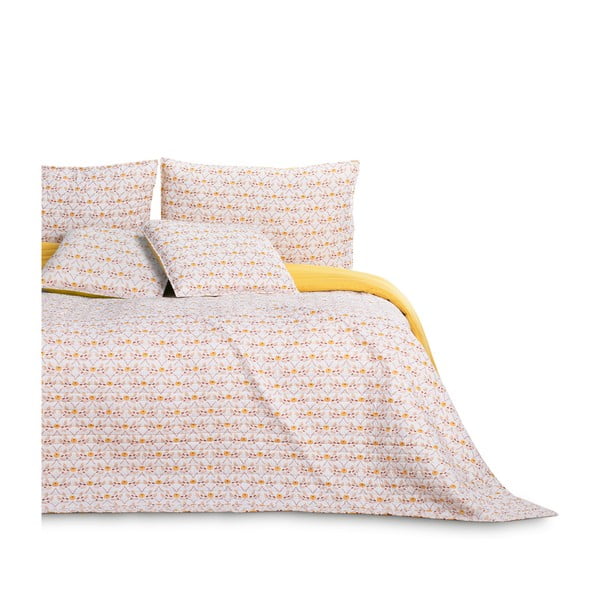 Żółta narzuta na łóżko dwuosobowe 200x220 cm Folky – AmeliaHome