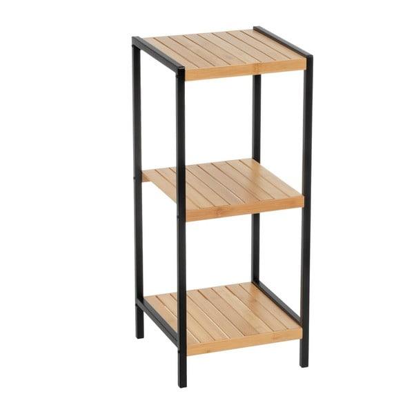 Czarno-naturalny bambusowy regał 30x70 cm – Casa Selección