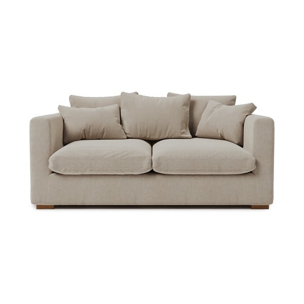 Kremowa sztruksowa sofa 175 cm Comfy – Scandic