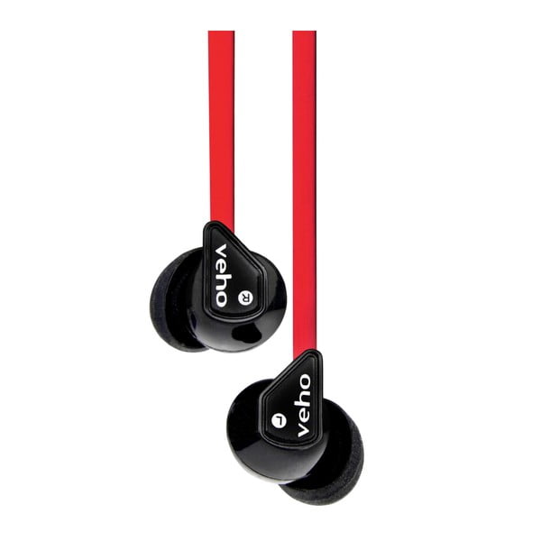 Czerwone słuchawki douszne Veho Z-1