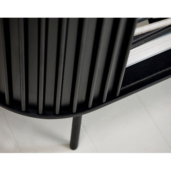 Czarna szafka w dekorze dębu 125x110 cm Siena – Unique Furniture-image-1