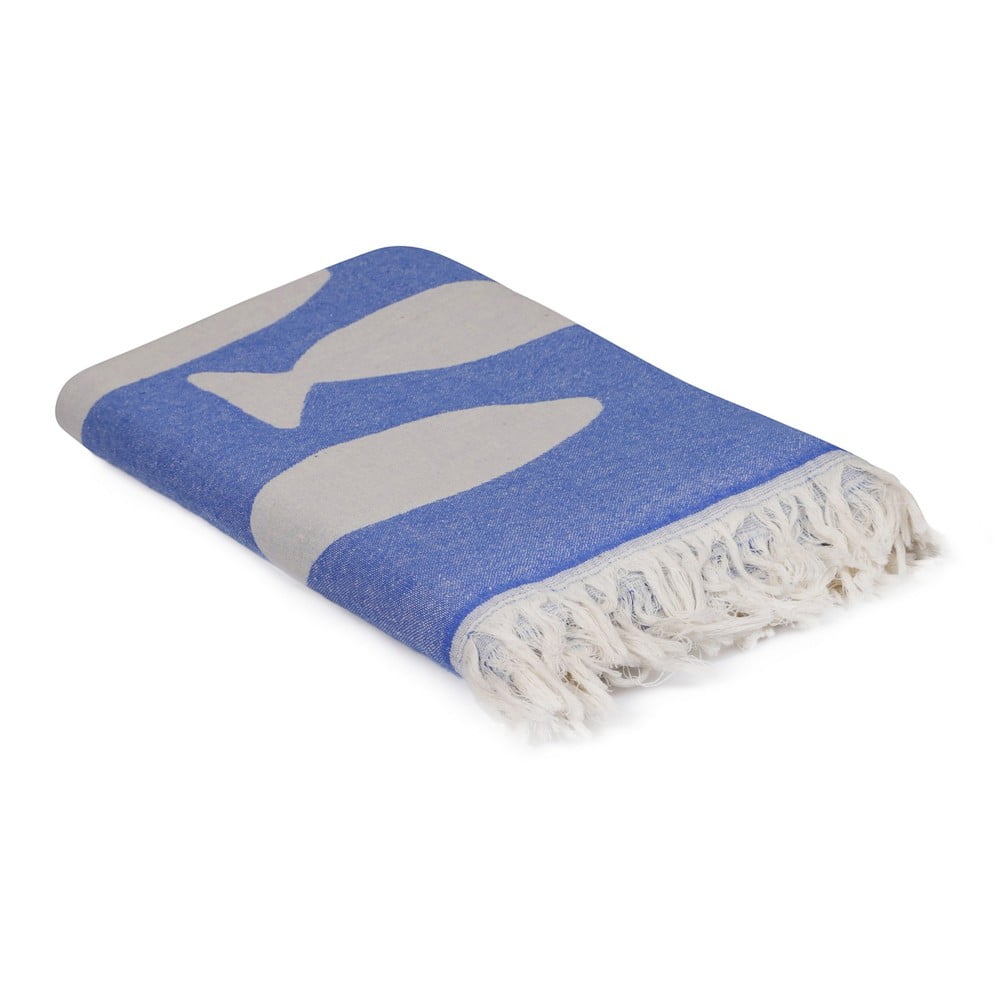 Niebieski ręcznik Balik, 180x100 cm