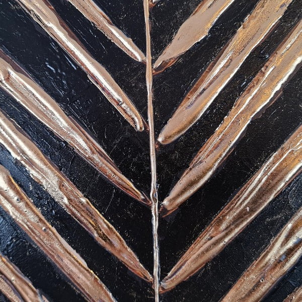 Ręcznie malowany obraz 70x70 cm Palm Leaf – Wallity-image-2