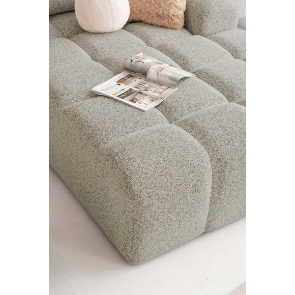 Jasnobrązowy rozkładany narożnik modułowy ze schowkiem (prawostronny) Lulu – Miuform-image-3