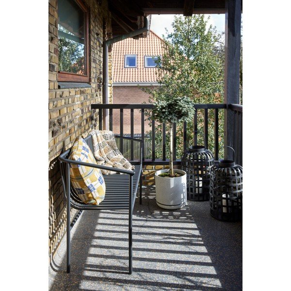 Czarna metalowa ławka ogrodowa Villa – Hübsch-image-2