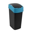 Czarny/niebieski plastikowy kosz na śmieci do segregacji odpadów 45 l Flip Bin – Curver