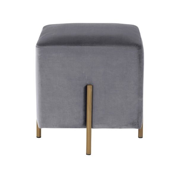 Szary aksamitny taboret Nolan – Støraa-image-1
