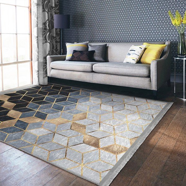 Niebiesko-szary chodnik 80x200 cm – Mila Home-image-4