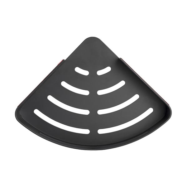 Narożna samoprzylepna metalowa półka łazienkowa w kolorze matowej czerni Bivio – Wenko-image-3