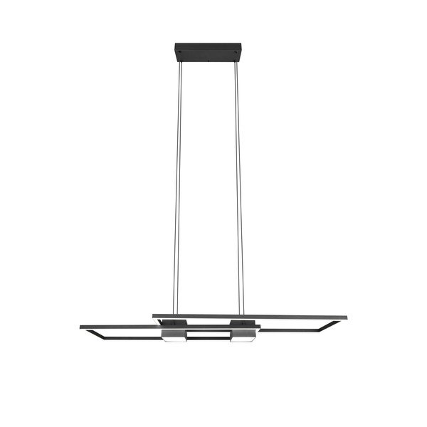 Lampa wisząca LED ze zdalnym sterowaniem i ściemniaczem w kolorze matowej czerni Albany – Trio