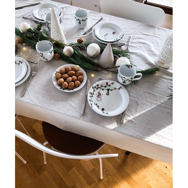 Biały porcelanowy talerz ze świątecznym motywem ø 22 cm Hammershøi Christmas – Kähler Design-image-2