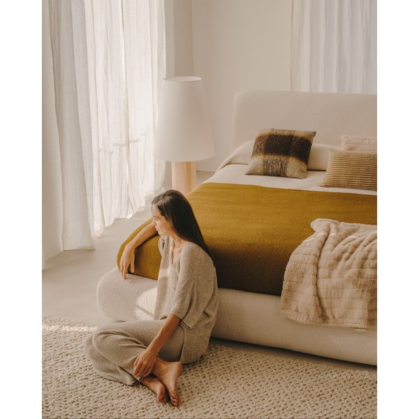 Koc dzianinowy z wełny i mieszanki włókien 130x170 cm Melany – Kave Home-image-3