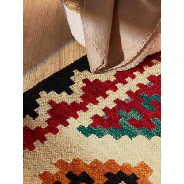 Czerwony wełniany chodnik dwustronny tkany ręcznie 60x190 cm Kamal Kian – Nouristan-image-3