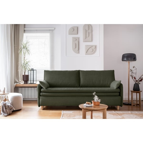 Zielona rozkładana sofa 207 cm Simon – Miuform-image-1