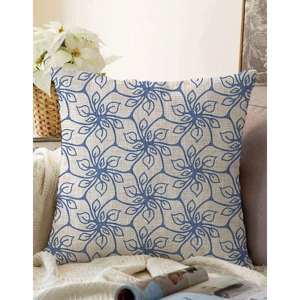 Niebieska poszewka na poduszkę z domieszką bawełny Minimalist Cushion Covers Chic, 55x55 cm