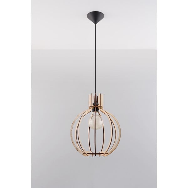 Drewniana lampa wisząca Sollux Laranxa-image-1
