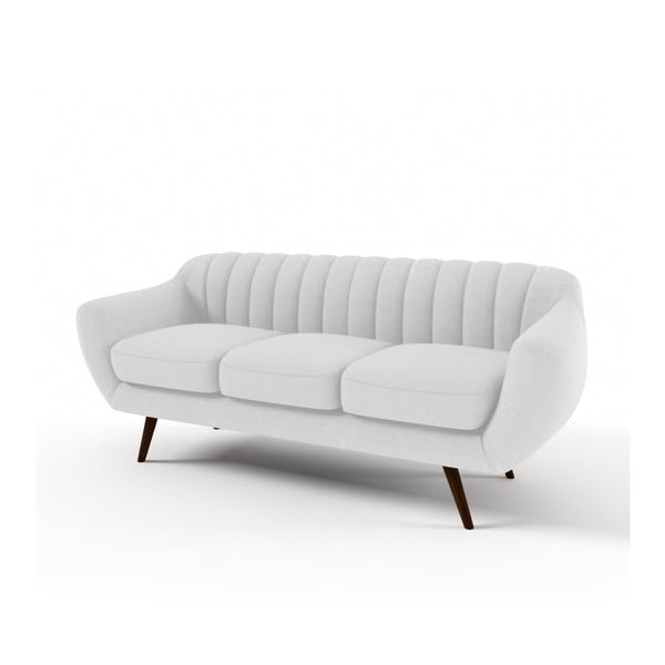 Pastelowo-szara 3-osobowa sofa Vivonita Kennet