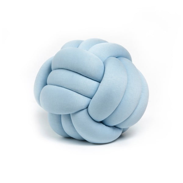 Niebieska poduszka dekoracyjna Knot, ⌀ 30 cm