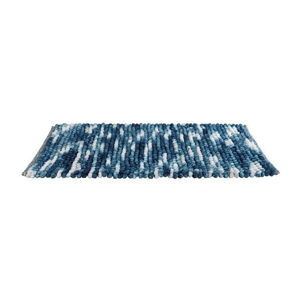 Niebieski dywanik łazienkowy Wenko Smooth Blue, 90x60 cm