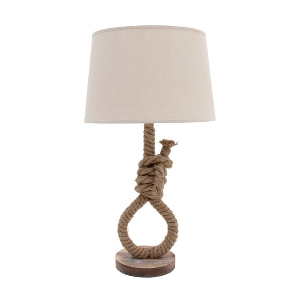 Lampa stołowa z drewna brzozowego InArt Rope Knot