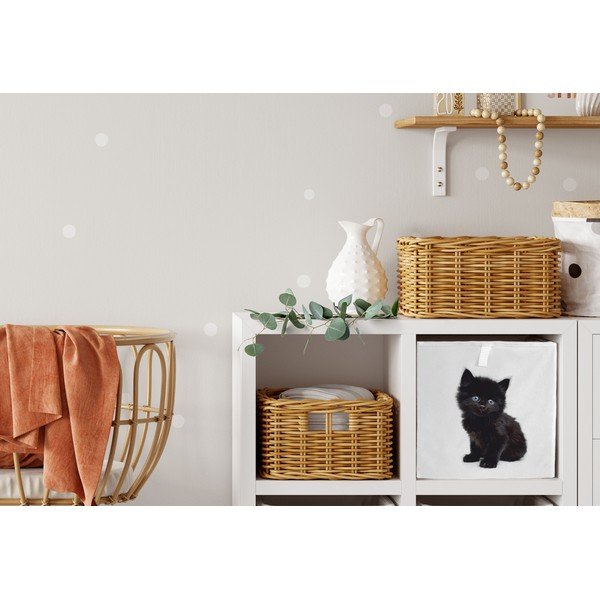 Biały tekstylny dziecięcy pojemnik na zabawki 32x32x32 cm The Cutest Ones – Butter Kings-image-2