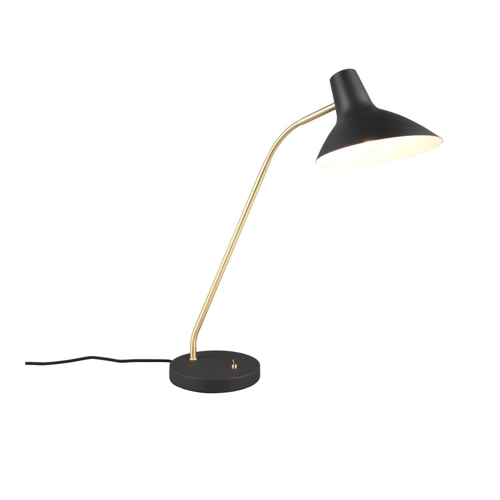 Czarna/w kolorze złota lampa stołowa z elastyczną konstrukcją (wysokość 54 cm) Traveller – Trio (zdjęcie 3)