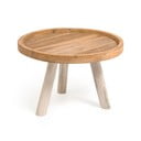 Okrągły stolik z litego drewna tekowego w naturalnym kolorze ø 55 cm Glenda – Kave Home