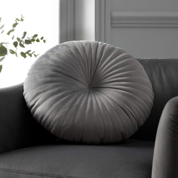 Aksamitna poduszka dekoracyjna ø 40 cm Round Soft Touch – Catherine Lansfield-image-1
