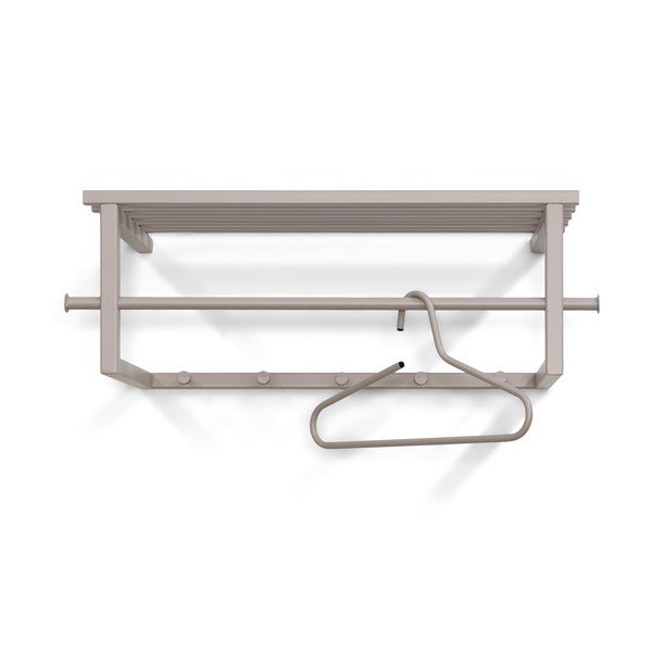 Szarobrązowy metalowy wieszak ścienny z półką 76 cm Marco – Spinder Design-image-2
