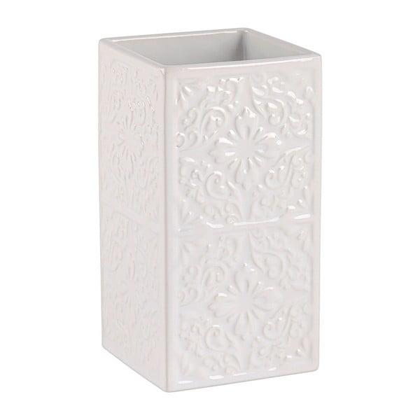 Biały kubek na szczoteczki do zębów Wenko Cordoba-image-2