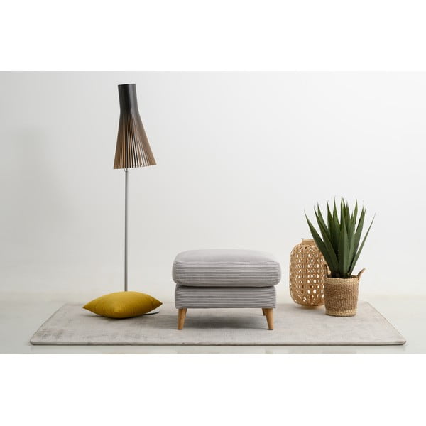 Jasnoszary sztruksowy podnóżek Paris – Scandic-image-1