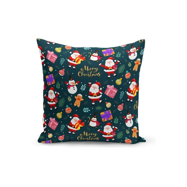 Niebieska świąteczna poszewka na poduszkę Kate Louise Christmas Noel, 43 x 43 cm