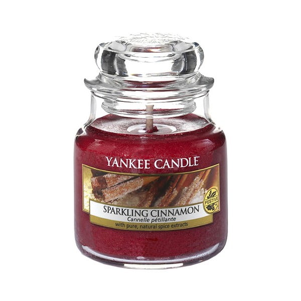 Świeca zapachowa Yankee Candle Migotliwy Cynamon, czas palenia 25–40 godzin
