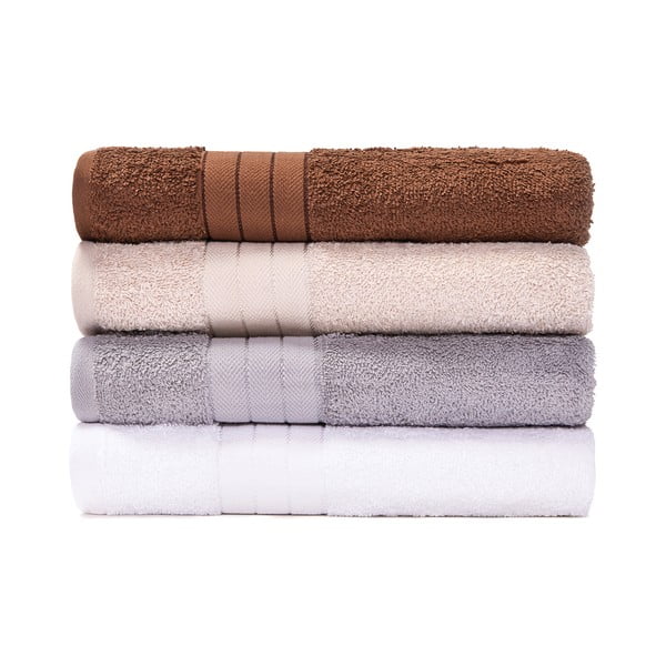 Zestaw 4 bawełnianych ręczników Bonami Selection Como, 50x100 cm