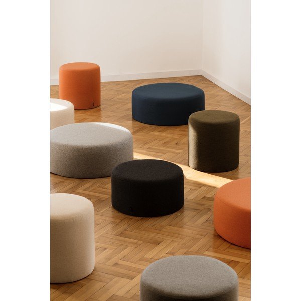 Wełniany puf w kolorze terakoty Folk – noo.ma-image-3