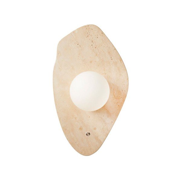 Beżowy kamienny kinkiet ø 10 cm Hilde – Opviq lights