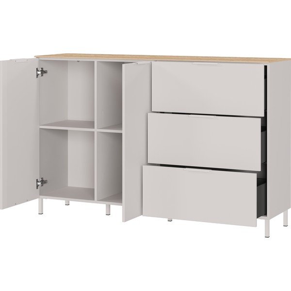 Kremowa komoda z matowym wykończeniem 151x98x40 cm Savoca – Germania-image-2