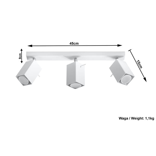 Biała lampa sufitowa Sollux Toscana 3-image-4