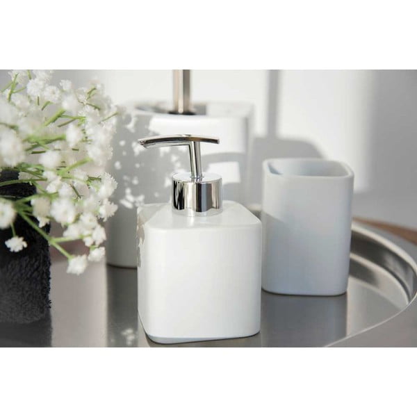 Biały dozownik do mydła ceramiczny 290 ml Hexa – Wenko-image-1