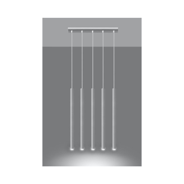 Biała lampa wisząca Sollux Fideus Cinco-image-2