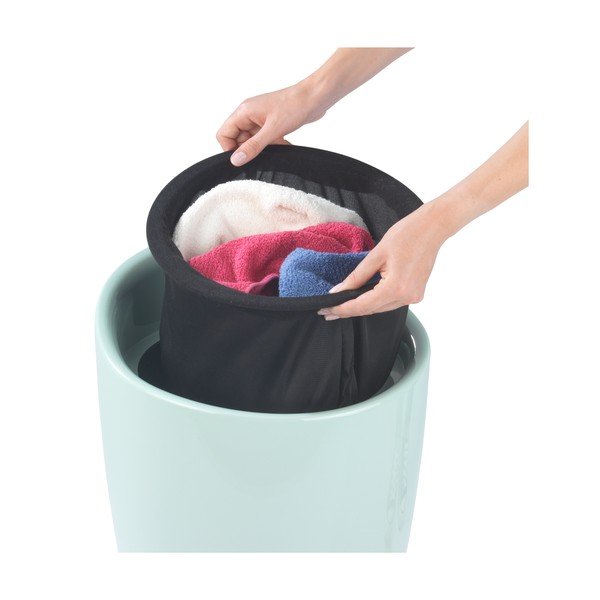 Miętowy kosz na pranie i taboret w jednym Wenko Candy, 20 l-image-2