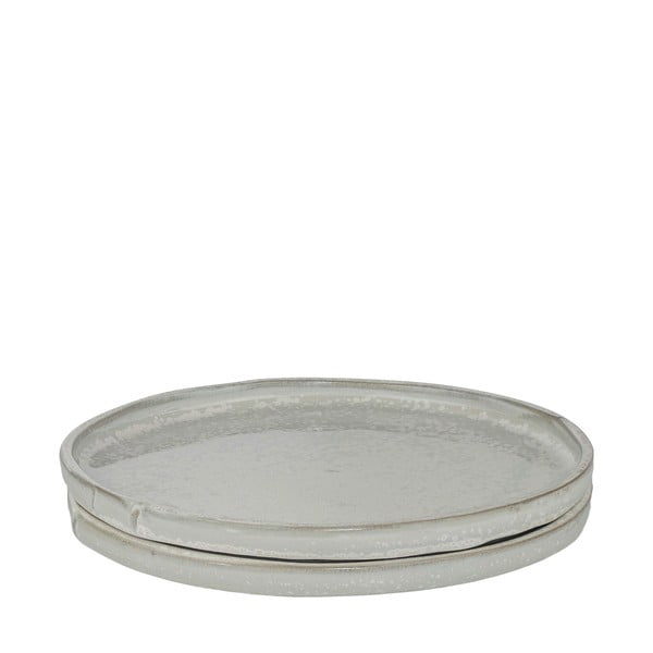 Białe kamienne talerze zestaw 2 szt. ø 20 cm Sand Grain – Mette Ditmer Denmark