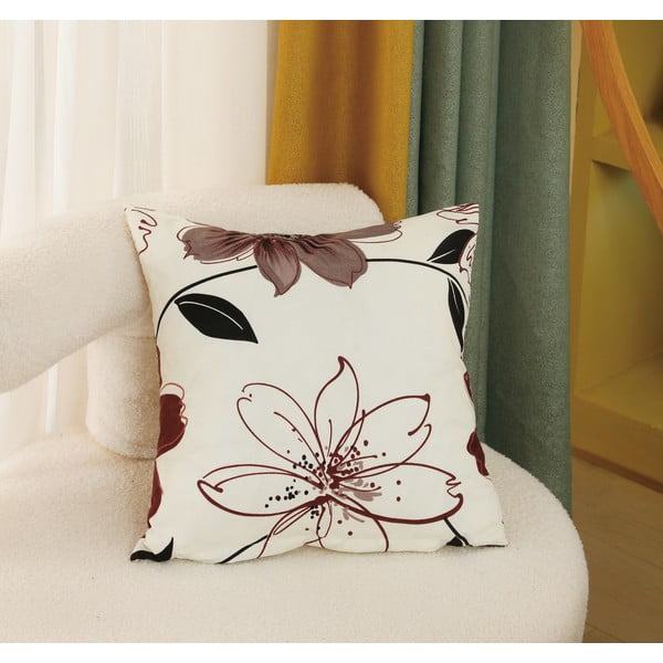 Brązowo-kremowa jednoosobowa pościel z mikrosatyny 6 elementów 140x200 cm Scarlet – My House-image-4